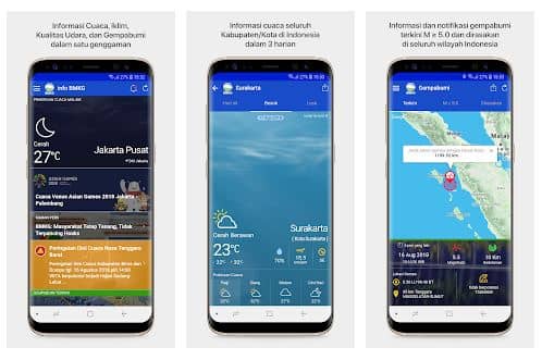 Info BMKG, aplikasi cuaca aling akurat untuk wilayah Indonesia